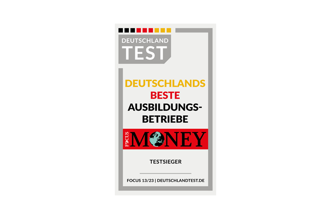Logo Focus Money, Deutschlands beste Ausbildungsbetriebe 2023.