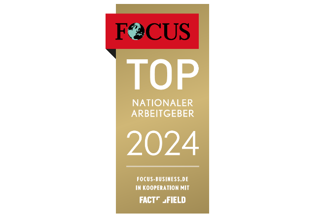 Logo Focus Business, Top nationaler Arbeitgeber 2024.